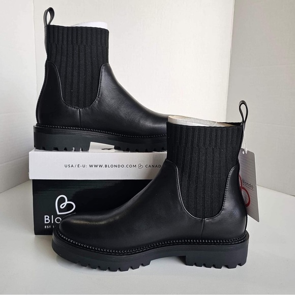 Blondo Shoes - NIB - Blondo, Women's Hallie Pull-On Leather Boot - Black. Size: 6M